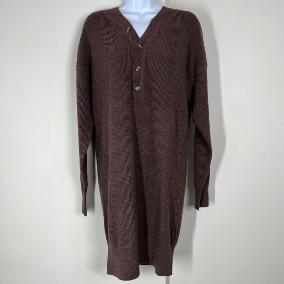 Prana Milani Henley Dress Clove M Organic Sustainable - Picture 5 of 16